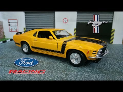 Видео: Ford Mustang BOSS 302 1970 Масштабная модель автомобиля 1/24 Maisto