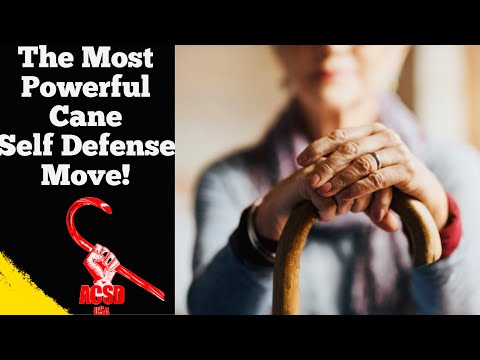 Видео: Самооборона с тростью: самый мощный прием самообороны с тростью!