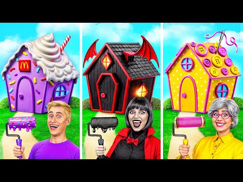 Видео: Домики Одного Цвета Челлендж с Вампиром | Смешные Челленджи от Multi DO Smile
