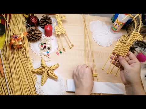 Видео: Плетение оленя из бумажной лозы