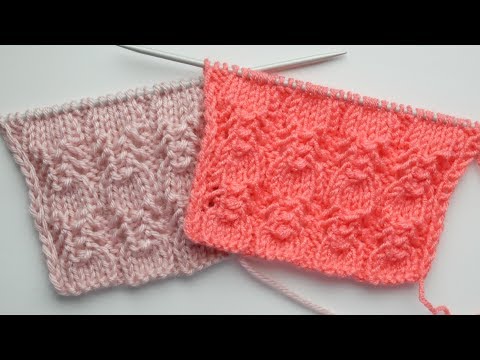 Видео: Простые узоры спицами. Ажурный узор.