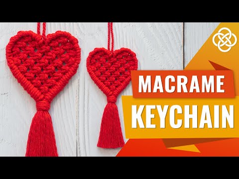 Видео: Макраме брелок в форме сердца | DIY | Урок макраме