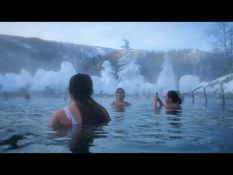 Видео: Chena Hot Springs.Alaska.Горячие источники Чена. Или зимние приключения лягушек путешественниц.