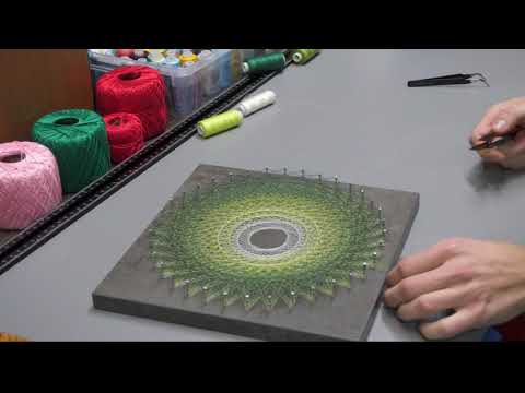 Видео: Як створити Стрінг-Арт Мандала | Tutorial String Art - Classic String Art Mandala