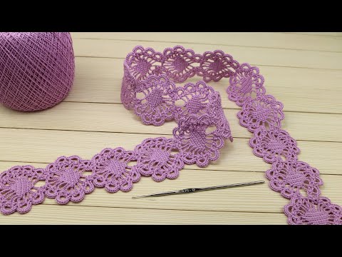 Видео: Ажурное ЛЕНТОЧНОЕ КРУЖЕВО вязание крючком мастер-класс  Crochet Tape Lace Tutorial