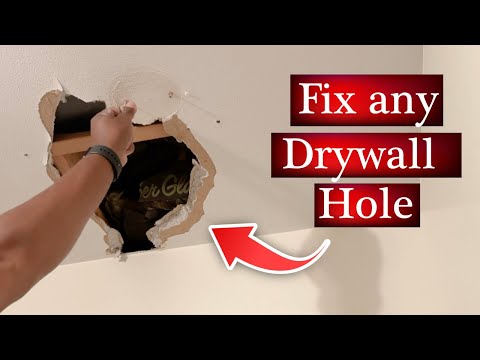 Видео: Как заделать дыры в гипсокартоне