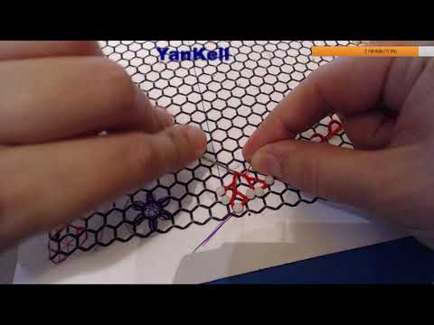 Видео: Регулярная ирландская сеточка с цветочками из ирландских объемных столбиков клонес, от YanKell