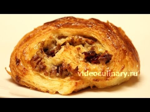 Видео: Плюшки из дрожжевого слоёного теста с заварным кремом - Рецепт Бабушки Эммы
