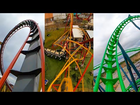 Видео: Все американские горки в Six Flags Fiesta Texas! Вид с переднего сиденья!