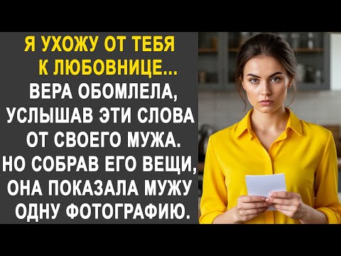 Видео: Вера оцепенела, услышав от мужа, что он уходит к любовнице. Но пока ему одну фотографию...
