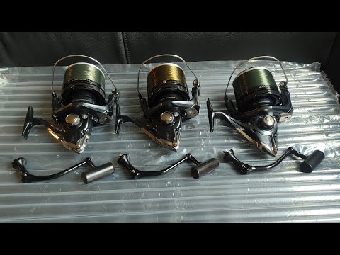 Видео: Shimano Aero Technium MGS 12000 XTB - къстъм дръжки - 3 броя Шаранджийски макари