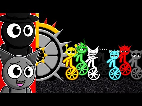 Видео: Sprunki STICK MAN Гонки на моноциклах..??