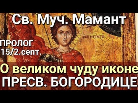 Видео: Св. Муч. Мамант - О ВЕЛИКОМ ЧУДУ ИКОНЕ ПРЕСВ. БОГОРОДИЦЕ