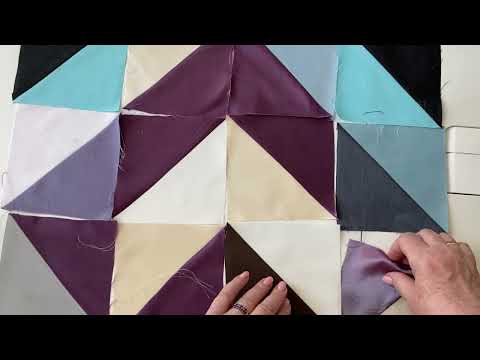 Видео: "Шёлковое лоскутное покрывало" Часть 2. Схема лоскутного блока. Кайма.