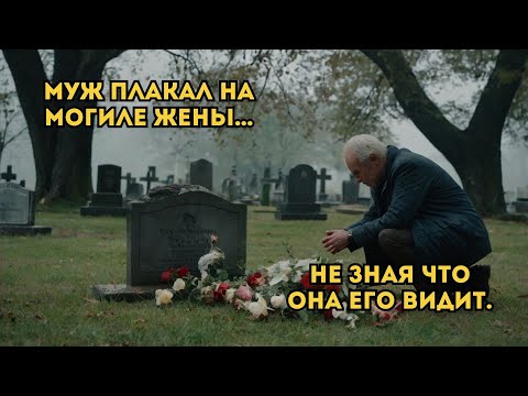 Видео: МУЖ ПЛАКАЛ НА МОГИЛЕ жены. Не зная, что она стоит за деревом и не смеет подойти.