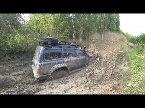 Видео: Лучшие моменты на бездорожье, Крузак 80, Nissan Patrol, Pajero, Uaz Off Road 4x4 Extreme