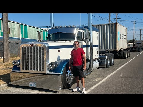 Видео: Рейс на Сиэтл. Встретил Вову на Peterbilt 389