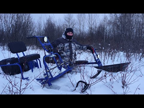 Видео: Мотобуксировщики "Альбатрос" самый честный тест-драйв! глубокий и рыхлый снег!