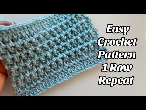 Видео: УЗОР ДЛЯ ВЯЗАНИЯ КРЮЧКОМ - 1 РЯД ПОВТОРЯЕТСЯ Простое пошаговое руководство по вязанию одеял и дру...