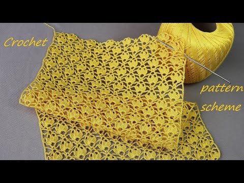 Видео: SUPER EASY Beautiful Flower Pattern Crochet KNİTTİNG PATTERNS  СУПЕР легкий УЗОР для вязания крючком