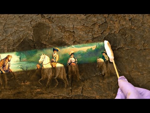 Видео: Профессиональная реставрация невероятной картины маслом, найденной на чердаке