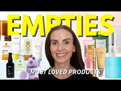 Видео: Пустые октябрьские баночки! Средства по уходу за кожей, солнцезащитные средства и косметика, кото...