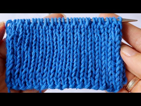 Видео: СУПЕР резинка ПЛИССИРОВКА спицами. ДВУСТОРОННЯЯ, НЕ РАСТЯГИВАЕТСЯ