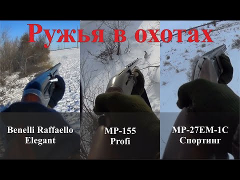 Видео: Ружья в охотах - Benelli Raffaello Elrgant, MP-155 Profi, MP-27EM-1C Спортинг
