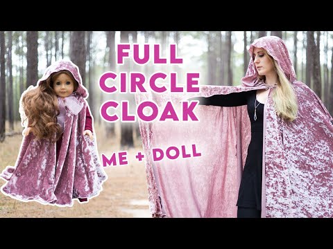 Видео: Как сделать красивый круглый плащ с капюшоном и проймами (я + кукла American Girl)