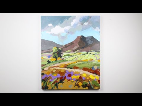 Видео: Как нарисовать абстрактный пейзаж