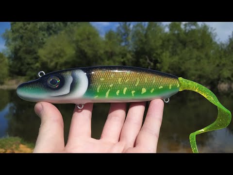 Видео: Приманки на щуку моего производства. Джеркбейты типа дайвер.