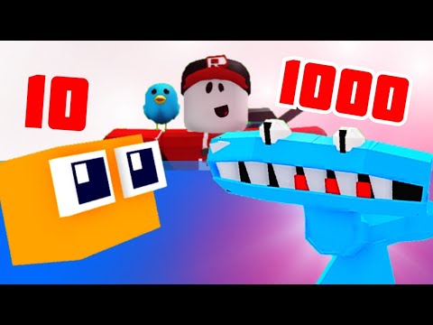 Видео: Постройки из 10 100 1000 Блоков Радужные Друзья в Build a Boat Roblox
