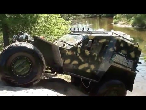 Видео: Вездеход "ХИЩНИК -2901" преодоление ручья, часть 2