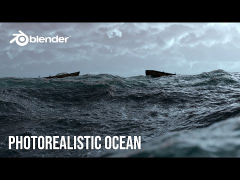 Видео: Создание реалистичного океана в Blender / Creating a realistic ocean in Blender