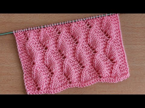 Видео: "Узор для души" Ажурный узор спицами для женского кардигана, блузона, джемпера.