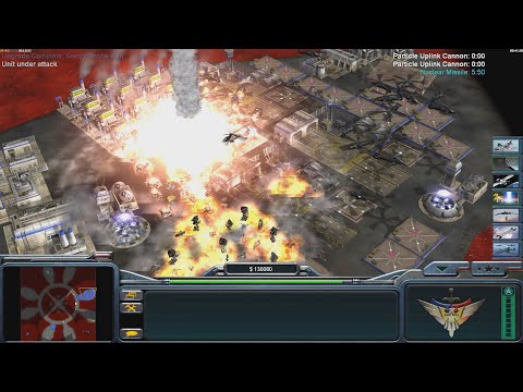 Видео: USA Laser - Command & Conquer Generals Zero Hour - Сложный игровой процесс 1 против 7