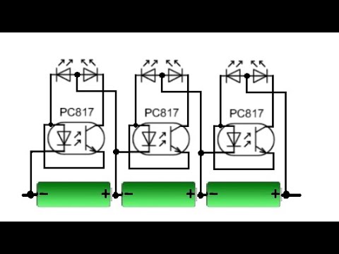 Видео: Активная балансировка аккумулятора, с постоянной индикацией, на оптопарах