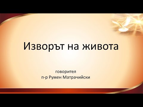 Видео: Изворът на живота