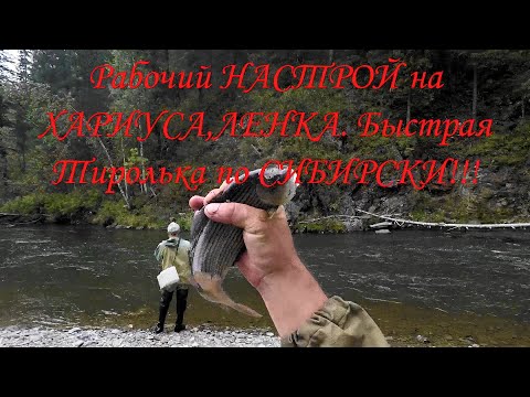 Видео: Рабочий Настрой СНАСТИ на ХариусА/ТИРОЛЬКА 10 гр-Быстрая РЕКА.