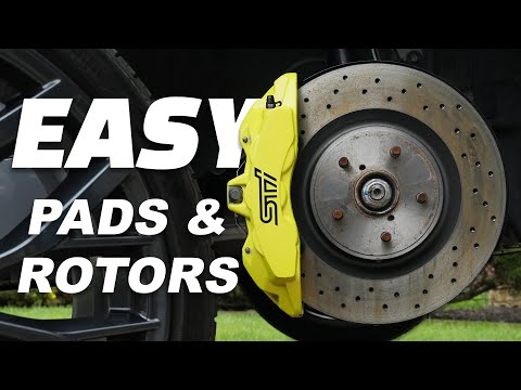 Видео: Замена тормозных колодок и роторов на WRX STI | Шаг за шагом