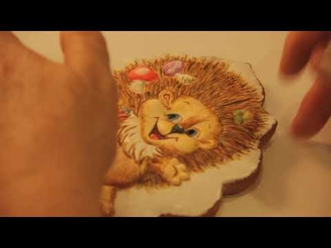 Видео: Роспись пряника : МК ёжик часть 3