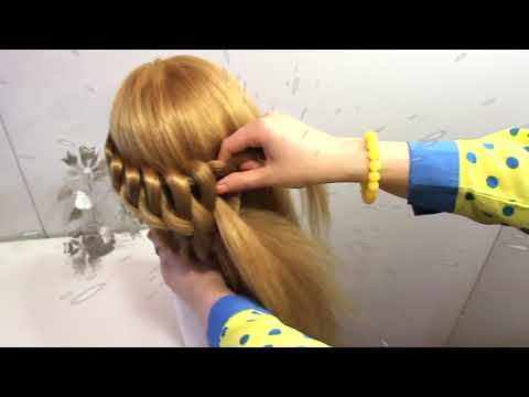 Видео: Прическа греческая на бок из узлов. Прически на длинные волосы для девочек на выпускной вечер