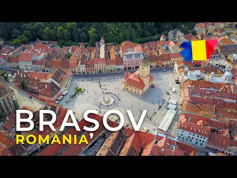 Видео: [4K] Румыния. Брашов с высоты птичьего полета