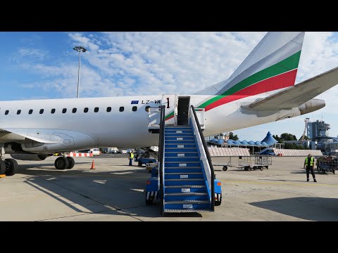 Видео: Embraer 190 а/к Bulgaria Air | Рейс Милан - София