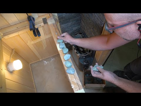 Видео: Сауна 2м2 до 100 т.р. SAUNA камень, полки, освещение, печь СТРОИМ ДЛЯ СЕБЯ