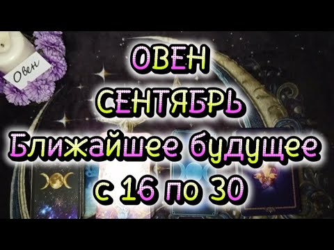 Видео: ♈ОВЕН♈СЕНТЯБРЬ🌓Вторая половина🌻Ближайшее будущее 🏵️с 16 по 30