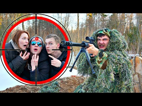 Видео: Экстремальные прятки в лесу против снайпера!
