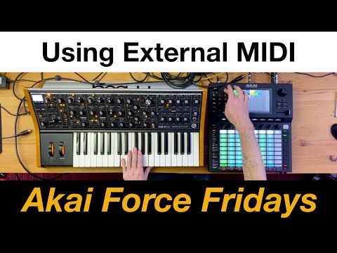 Видео: Akai Force Fridays — внешний MIDI (с Moog Sub37)