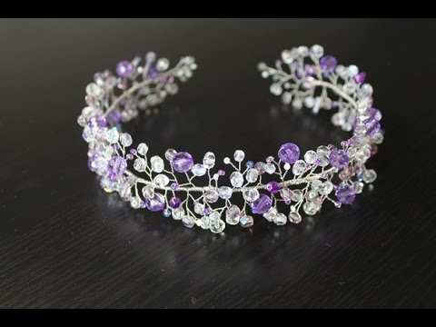 Видео: как сделать длинную веточку из бусин и проволоки. wire and beads.