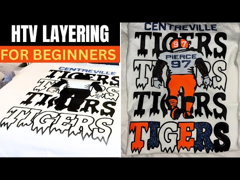 Видео: Как наносить винил слоями | Урок по созданию футболки HTV для футболиста + Cricut Design Space